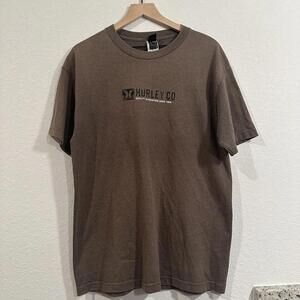 Hurley Large Men’s T-Shirt Brown Logo